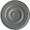 Ekena Millwork Large Floral Ceiling Medallion, Hand-Painted Platinum, 41 1/8"OD x 2 1/2"P CM41FLPLS - alternate 1